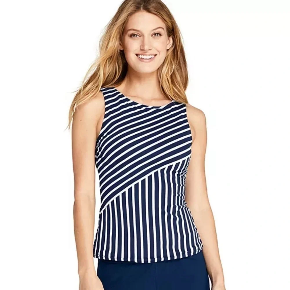 Lands End High Neck Tankini
